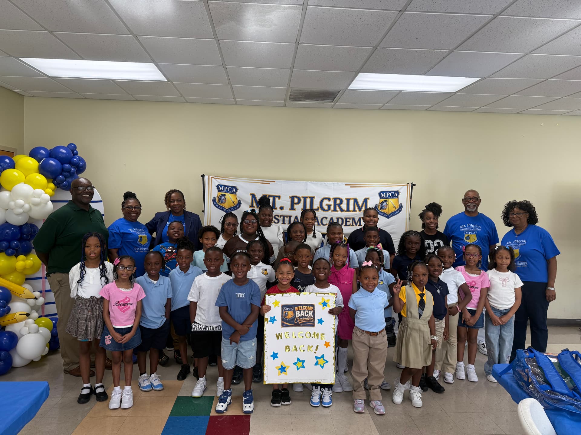 MPCA students and staff gathered for Welcome Back day